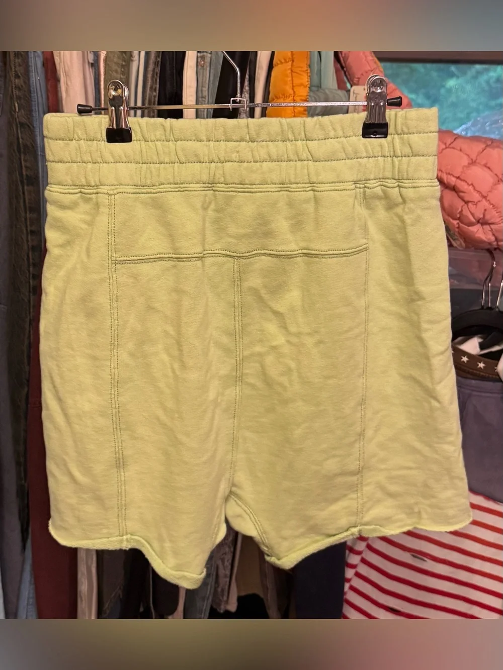 NWOT Free People FP Movement All Star Logo Shorts - Lemongrass - Small